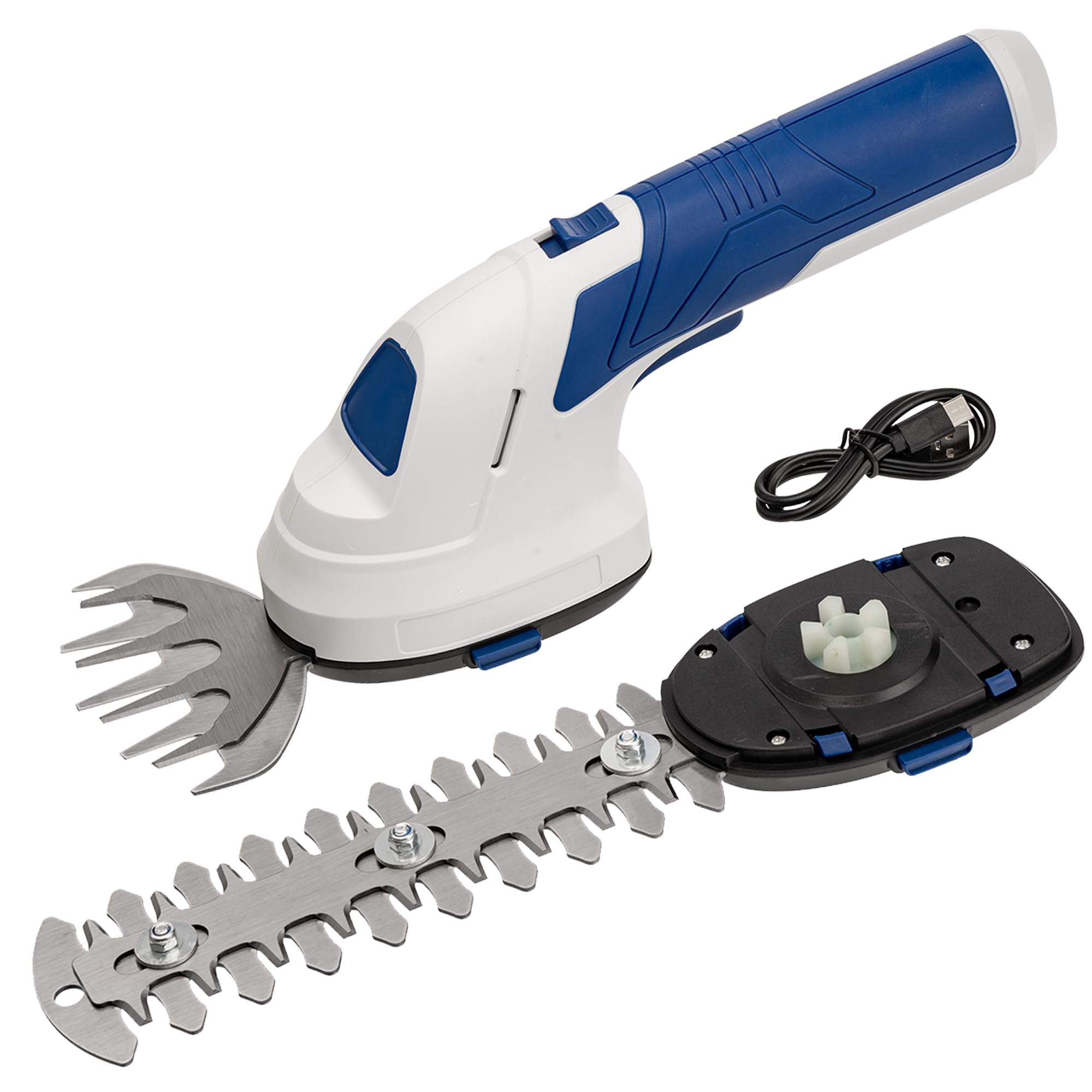 Photo 1 of Luvenia Cordless Grass Shear 2 in 1 Electric Handheld Grass Trimmer 7.2V Small Hedge Trimmer Rechargeable Lithium-Ion Battery and Type-C Cable Included for Gardening Yard, Lawn Care
