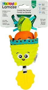 LAMAZE Candy The Carrot Clip On Pram Baby Toy Multicoloured Newborn Sensory view 6