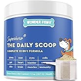 Premium 12-in-1 Multivitamin Powder for Dogs Food Topper – Daily Scoop Multivitamin Dog Supplement for Joints, Digestion, Skin, Heart & Immunity – Probiotics, Collagen, Glucosamine, Mushrooms–7.3oz
