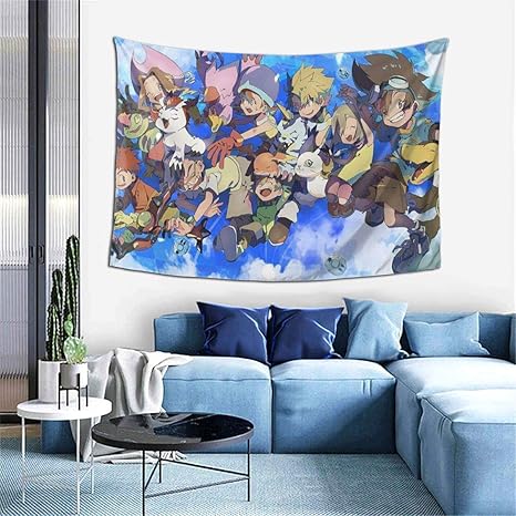 Amazon Co Jp デジモンアドベンチャー タペストリー 壁掛け ポスター 背景布 壁飾り 家 リビングルーム ベッドルーム 部屋 おしゃれone Size ホーム キッチン