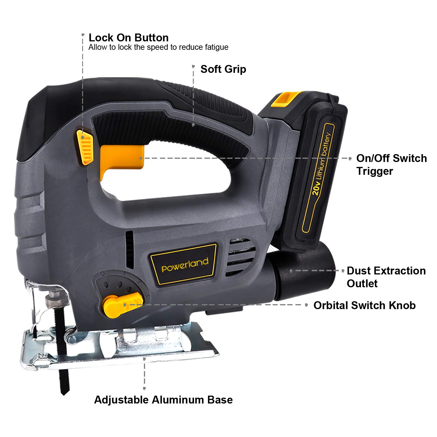 Powerland JS02 Brushed jig saw …