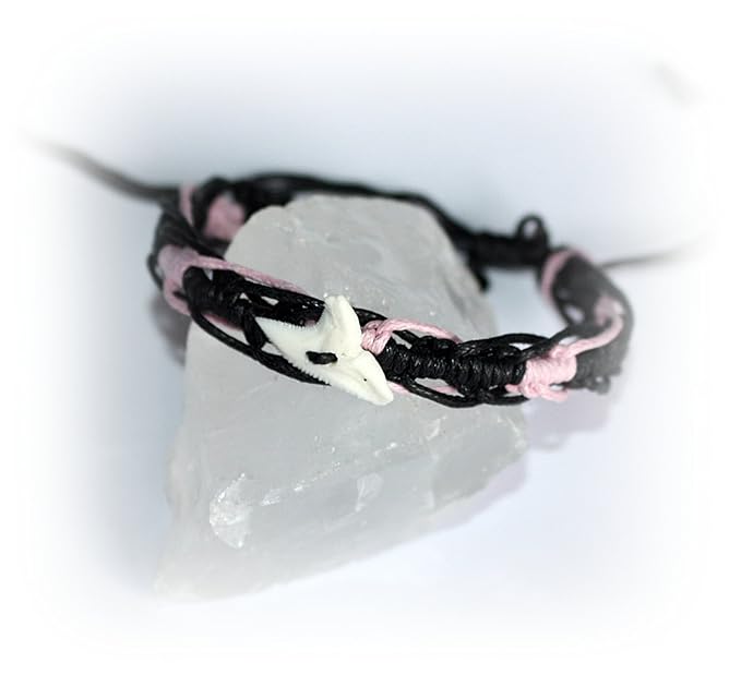 Hejoka-Shop Armband mit echtem Haizahn Haifisch Hai Zahn Surfer Naturschmuck