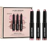 Laura Mercier Caviar Stick Cream Eyeshadow, Crème de la Crème Mini Caviar Stick Trio, 24HR Wear, Long Lasting, Rich Color, Easily Blendable & Buildable, Waterproof, Hyaluronic Acid, Holiday Gift Set