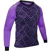 Kalci Hidden Chest Padding Soccer Goalie Jersey Youth & Adult. Long Sleeves Elbow Padded Goalkeeper Shirt for Boys & Girls