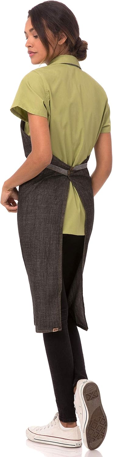 Chef Works Unisex Manhattan Bib Apron, Black, One Size: Clothing