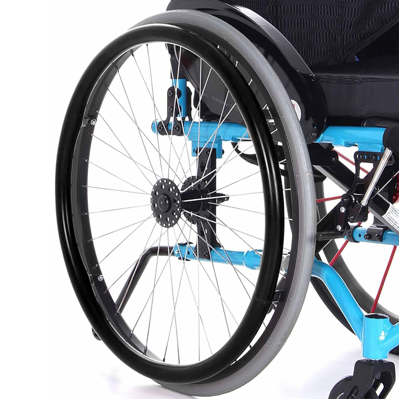 Photo 1 of 1,22in,20/22/24Inch Wheelchair Push Rim Covers 1 Pair Silicone Wheelchair Hand Push Cover Non-Slip Hand Push Cover Improve Grip and Traction, Easy to Take of and Clean