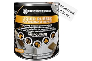 HANSE SYNTEC SYSTEMS HSS Liquid Rubber Transparent 7.7oz – MS Polymer Sealant for Roof, Cracks, Walls & Any Repairs, Solvent-Free, Flexible Liquid Membrane