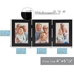 Frametory 4x6 Triple Picture Frames, Trifold Photos