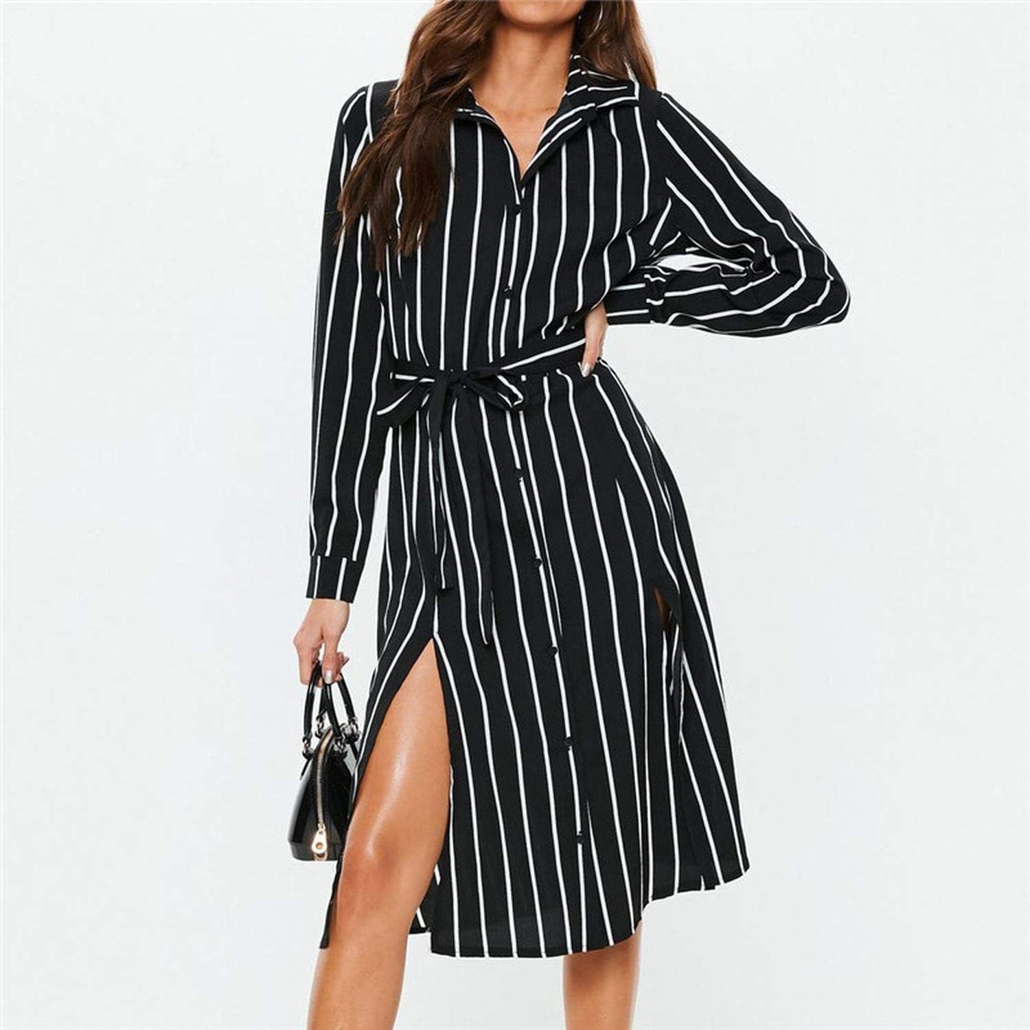 striped office dress