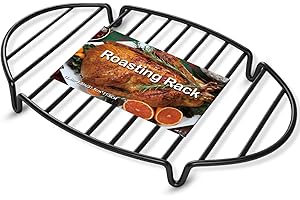 Roasting Rack for Roasting Pan, Heavy Duty Oven Rack Insert for Turkey Roasting Pan, Fit for Oven Cooking (12.4"x 8.5")