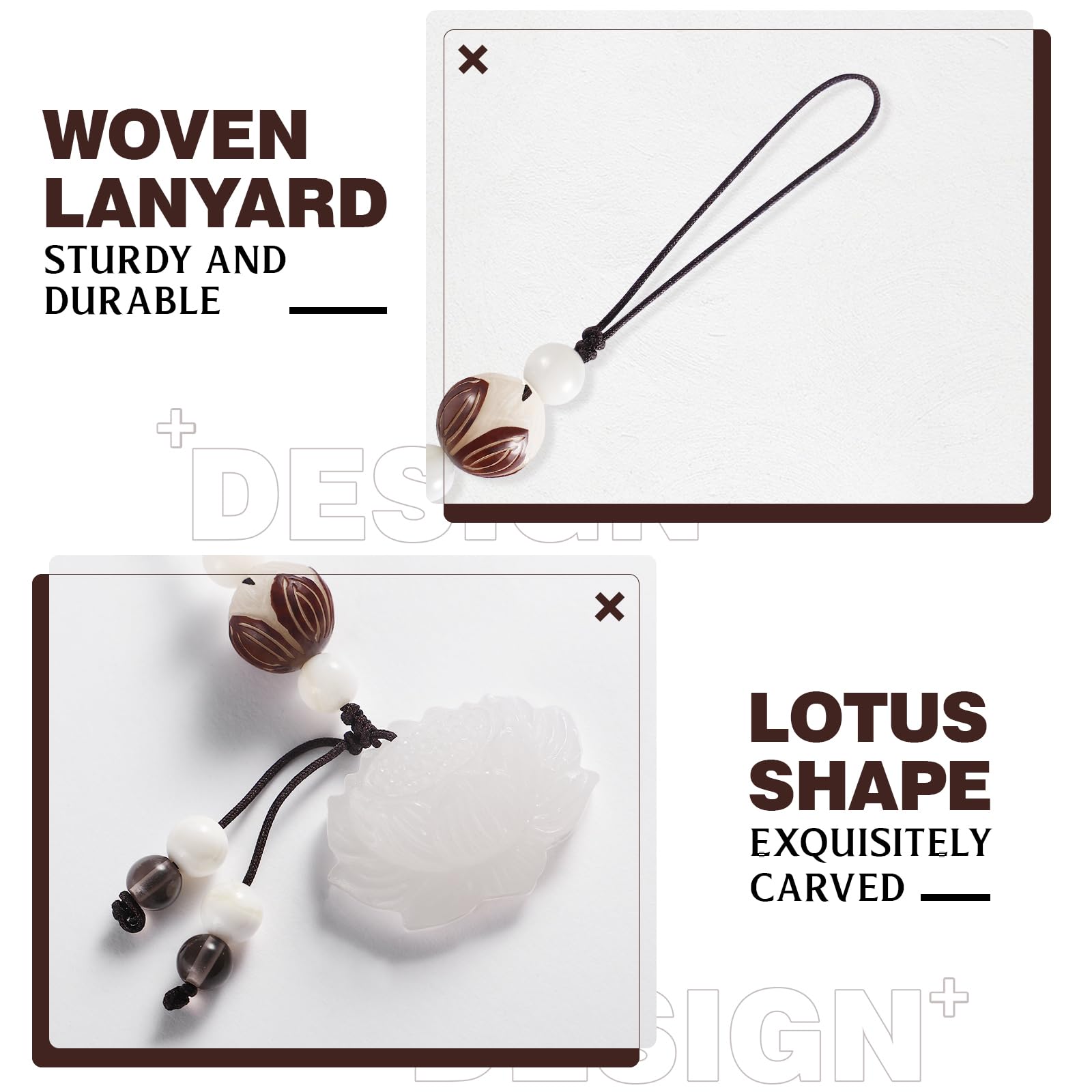 Hemobllo Cell Phone Strap Charm Beads Cell Phone Strap Hanging Lucky Charm Feng Shui Decoration Portable Hanging Lanyard for Men Women Outdoor Work