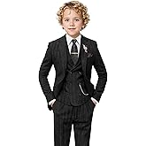 Tweed Boys Suit 3 Piece Slim Fit Herringbone Suits Blazers Set Tux Double Breasted Jackets Vest Pants Wedding Outfit for Boy