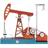 TECHING Motorized Metal Oil Pump Jack Model Kit, 219 Parts | Visible Crank-and-Linkage Motion, Walking Beam Mechanism, CNC-Machined Components, Anodized Finish