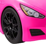 Barbie Convertible 2-Seater Vehicle Pink Car with Rolling Wheels HBT92 view 3