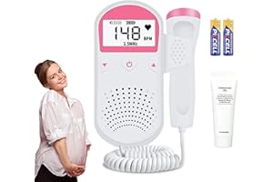 NABOET Baby Monitor Heartbeat Pregnancy Accessories Pocket Portable Doppler Fetal Heart Rate Monitor Easy to Use at Home-Nj1