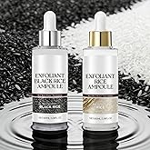 Black & White Rice Exfoliating Two-Piece Set - Rice Peeling Ampoule | Dead Skin Remover Scrub, Gentle yet Deep Pore Cleansing