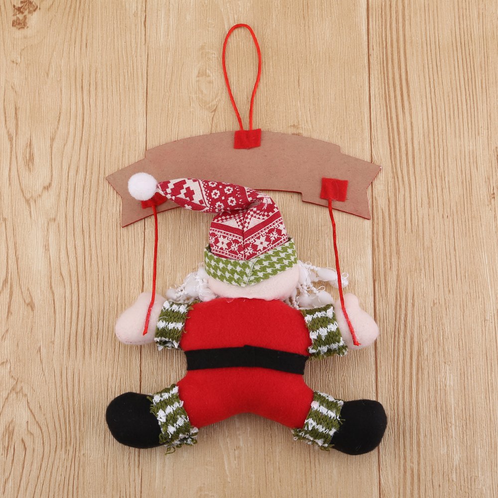 Zogin Christmas Door Hanging Ornaments, Santa Snowman Door Knob Hanger Christmas Tree Pendants Decoration (2pcs)