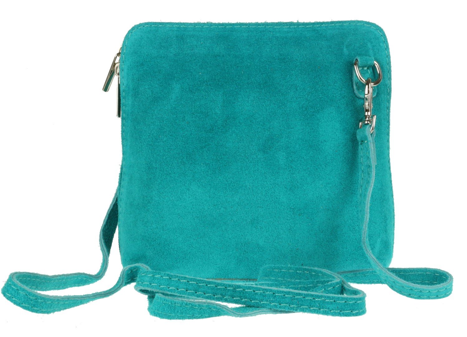 Girly HandBags Genuine Suede Cross Body Shoulder Bag - Turquoise(Size: W 17, H 17, D 8 cm (W 6, H 6, D 3 inches))