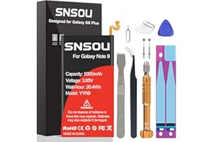 AOMLIKE Galaxy Note 9 Battery, SNSOU 5300mAh EB-BN965ABU Li-Polymer Replacement Battery for Samsung Galaxy Note 9 N9600 SM-N9600 N960U N960F N960A N960T N960P with Repair Replacement Kit Tools