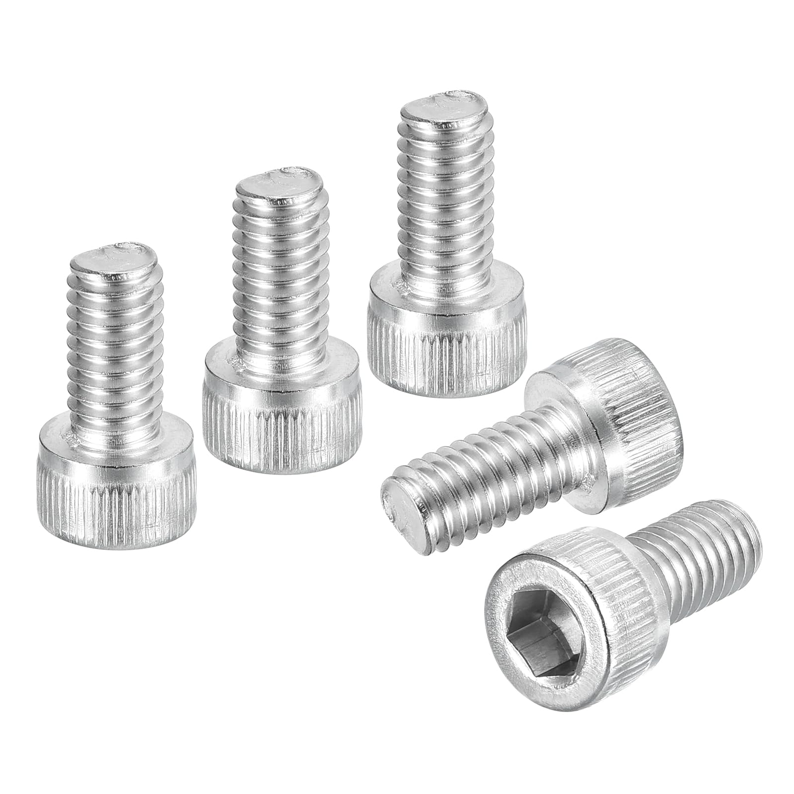 DTGN M6-1x12 Socket Head Cap Screws Bolts - 20Pack - Good for Road Bicycle, Mountain Bike, Auto, Motorcycle - 304 Stainless Steel Hex Head Metric Screws - Silver