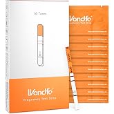 Wondfo 5mm Pregnancy Test Strips - HCG Detection 25 MIU/ml | Pruebas de Embarazo-Home Test of Reliable Result - Individually Wrapped 10 Count
