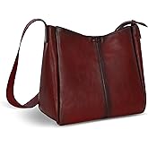 HESHE Genuine Leather Purses for Women Shoulder Handbags Crossbody Hobo Purses Buckets Satchel Bags Tote Work Top Handle Bag