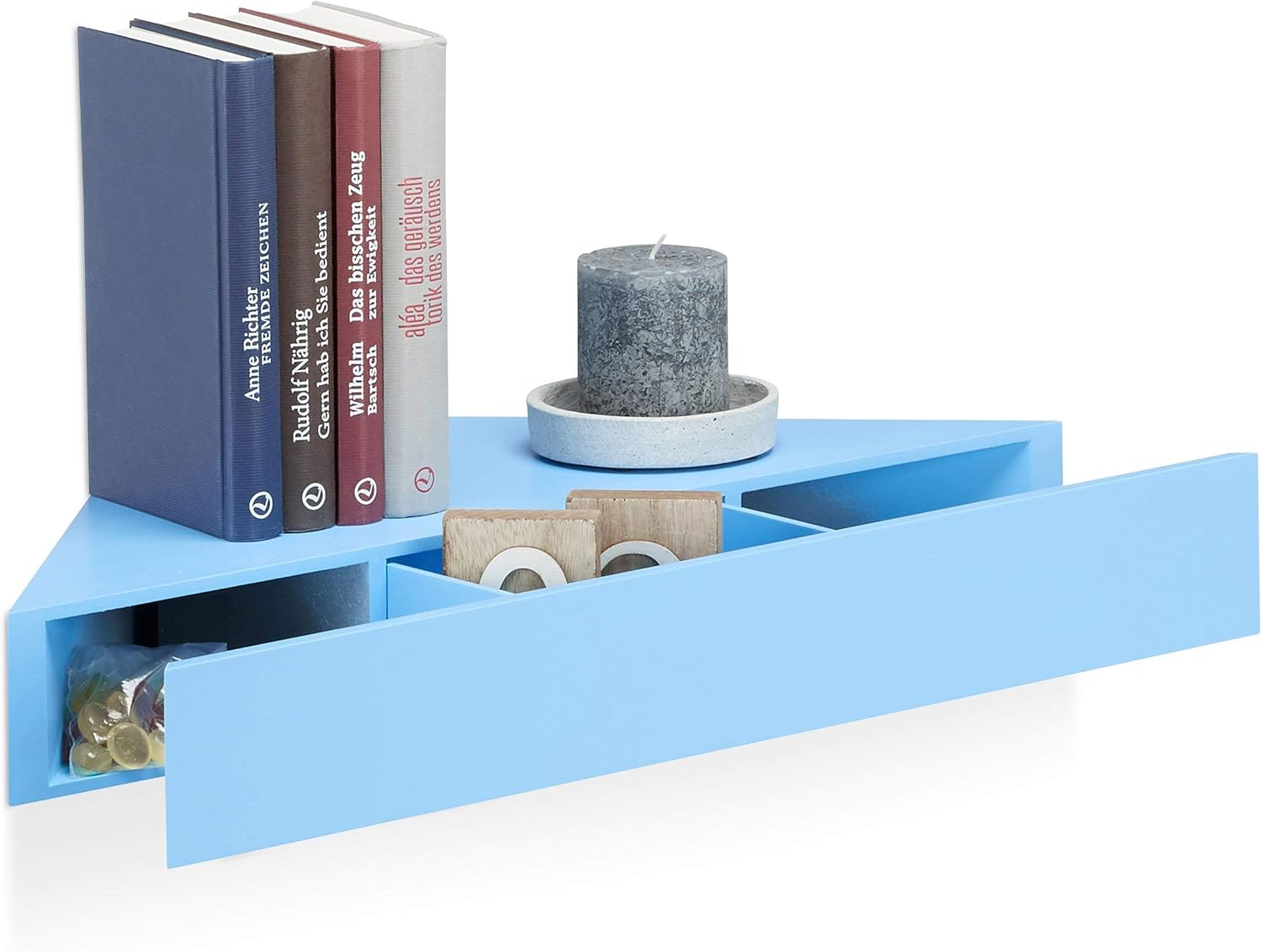 Amazon Com Relaxdays Corner Floating Shelf Triangular Bookcase