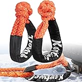 Heavy-Duty Soft Shackle,Synthetic Soft Shackles 1/2" X 22" UHMWPE Tow Connectors (56,000 LBS Breaking Strength) for SUV Off R