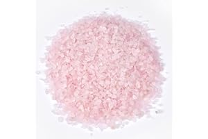 ideayard Small Crystal Chips 1lb Natural Irregular Shaped Crushed Rose Quartz Chips for Vase Filler Aquarium Healing Stones Home and Desktop Decorative