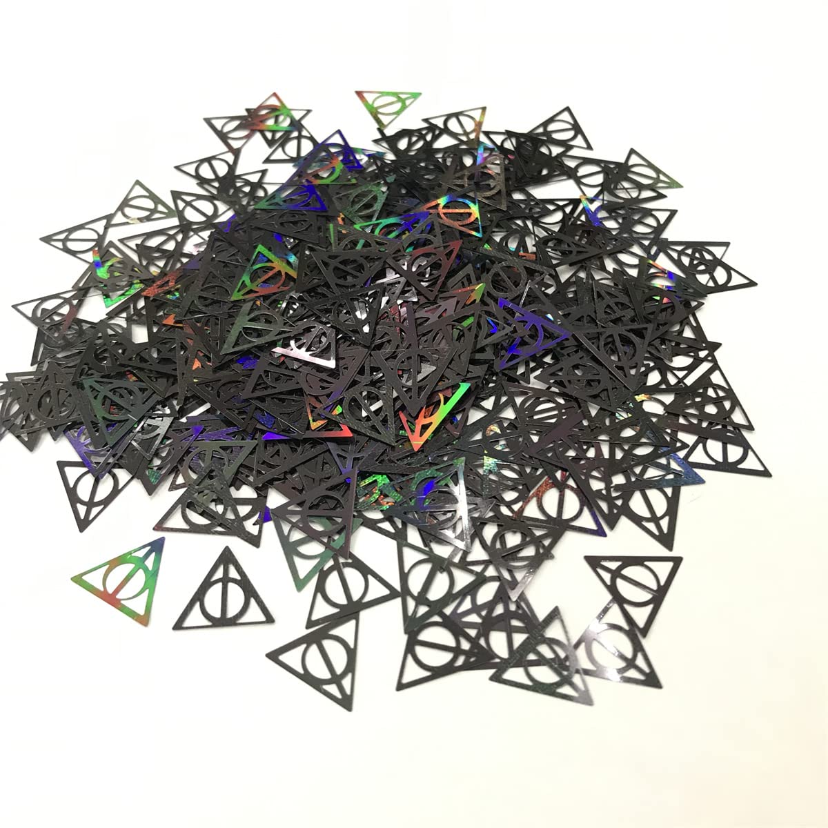 10 Grams/Pack - Hollow Triangles Shape Glitter Sequins for Festival Rave Beauty Makeup Face Body Nail Crafts Art Decoration (Black)