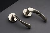 Designer Levers Marvel On Rose Door Handle Brushed Nickel Pair view 6