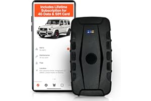 GPS Tracker for Vehicles No Monthly Fee, No Subscription, Up to 42 Days Battery Life, 4G SIM and Data Included, Magnetic Car Tracker Device Hidden, Trip History, Alerts, USA Developed, Moto Watchdog