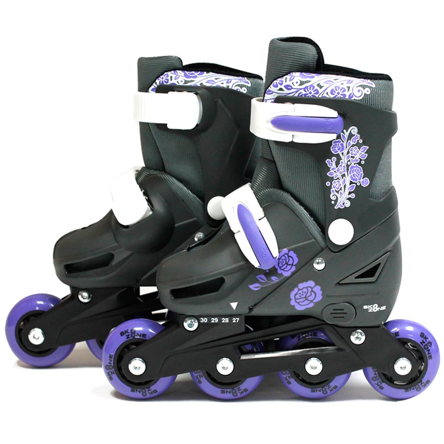 SK8 Zone Girls Purple Roller Blades Inline Skates Adjustable Size