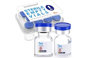 Sterile Empty Vial,Sterile Glass Vials, with Self-Healing Injection Port and Flip Top Cap, Sterile Package 10PCS by ZHANXUBIO (1ml,10)