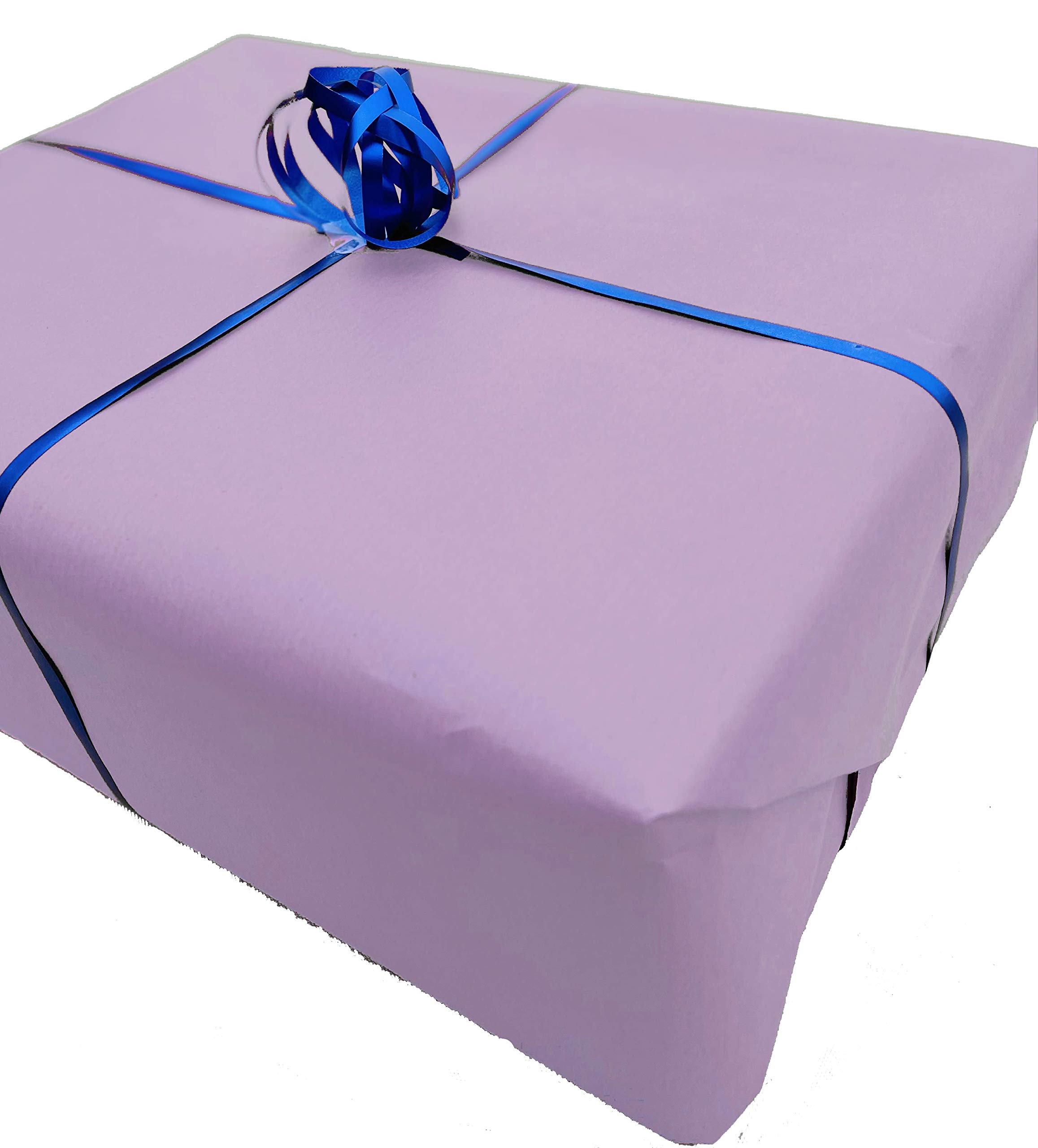 Kraft Wrapping Paper Roll 100% Recycled and Recyclable Gift Wrap (Lilac 5m)