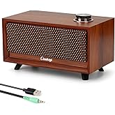 Wooden PC Soundbar Computer Speakers –PC Speakers USB Powered | PC| Line-In | Bluetooth 3 Modes, 3.5mm/USB Input Wooden Computer SoundBar Compact Stereo Speaker for Desktop, Laptop, Monitor, Tablet