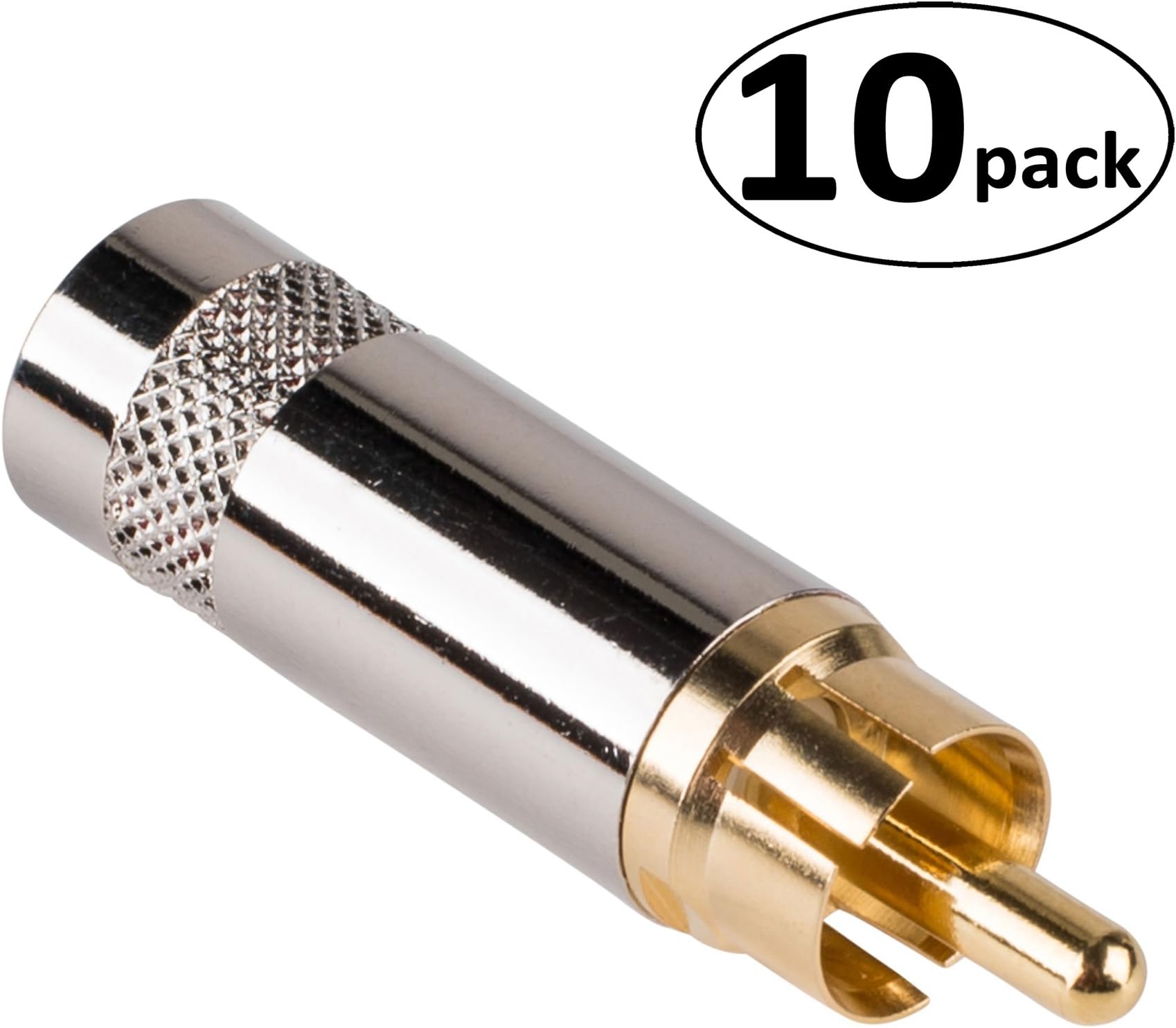 Rean NYS352G RCA Plug Gold 10 Pack