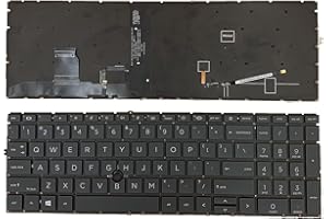 Siakoocty Laptop Keyboard Replacement US Layout with Backlight for HP Elitebook 850 G7/G8 855 G7/G8 (L89916-001)