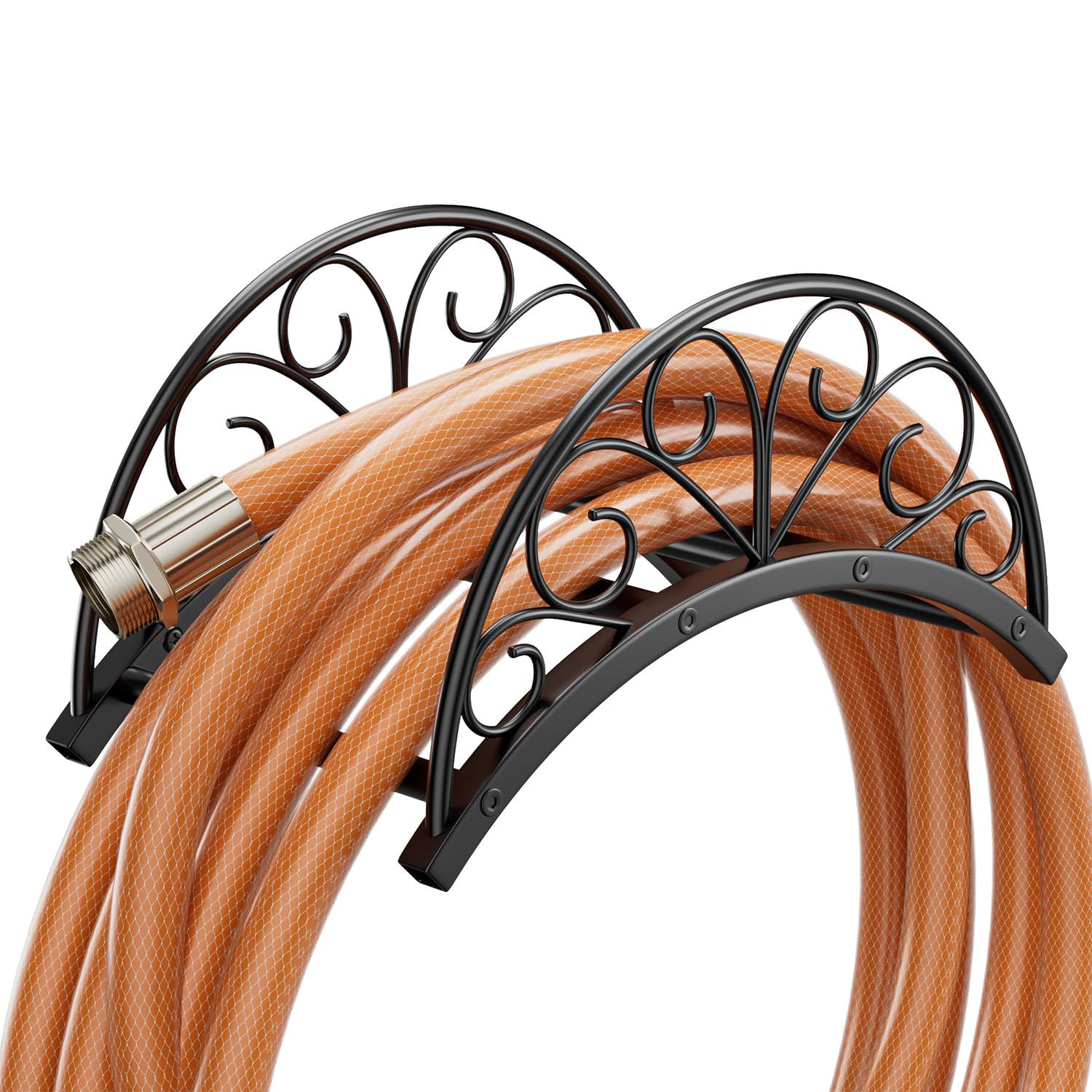 Josmimic Metal Garden Hose Holder - Wall Mounted Hose Hanger - Water Hose Holder for Water Hose Extension Cords Vacuum Hose.