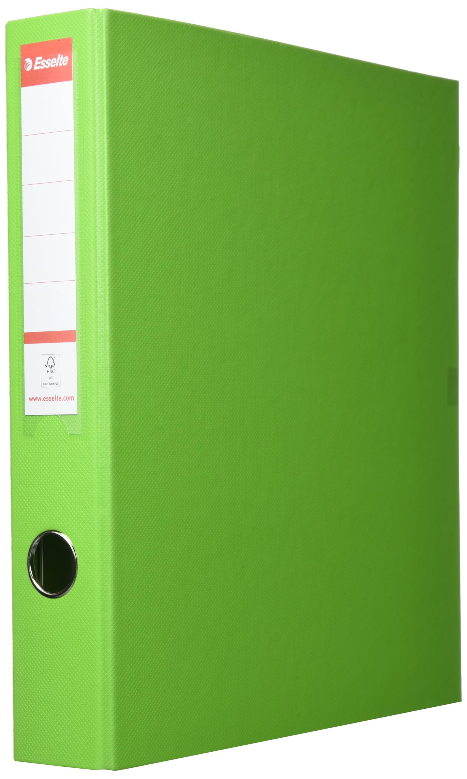 Esselte 4 Ring Binder, PP, Holds up to 380 Sheets, 60 mm Spine, 82406 - A4, Green