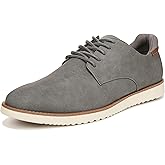 Dr. Scholl's Shoes Men's Sync Plain Toe Dress Casual Oxford, Dark Grey Smooth, 13