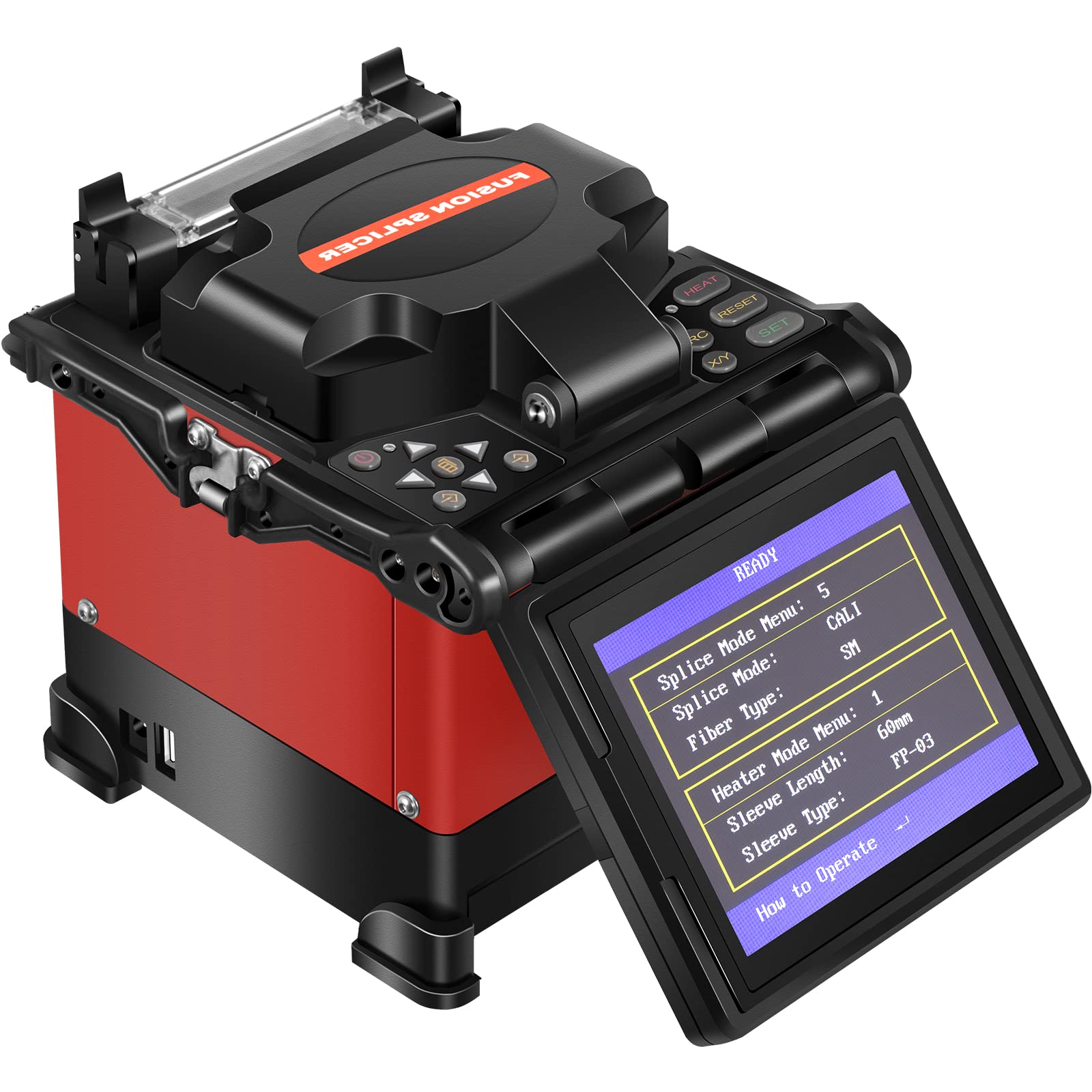 Vevor Fusion Splicer Automatic Focus JW4108S FTTH Fiber Optic Fusion Splicer 5 Inch Digital LCD Screen Fusion Splicer Machine Fiber Cleaver Kit: Tools & Home Improvement