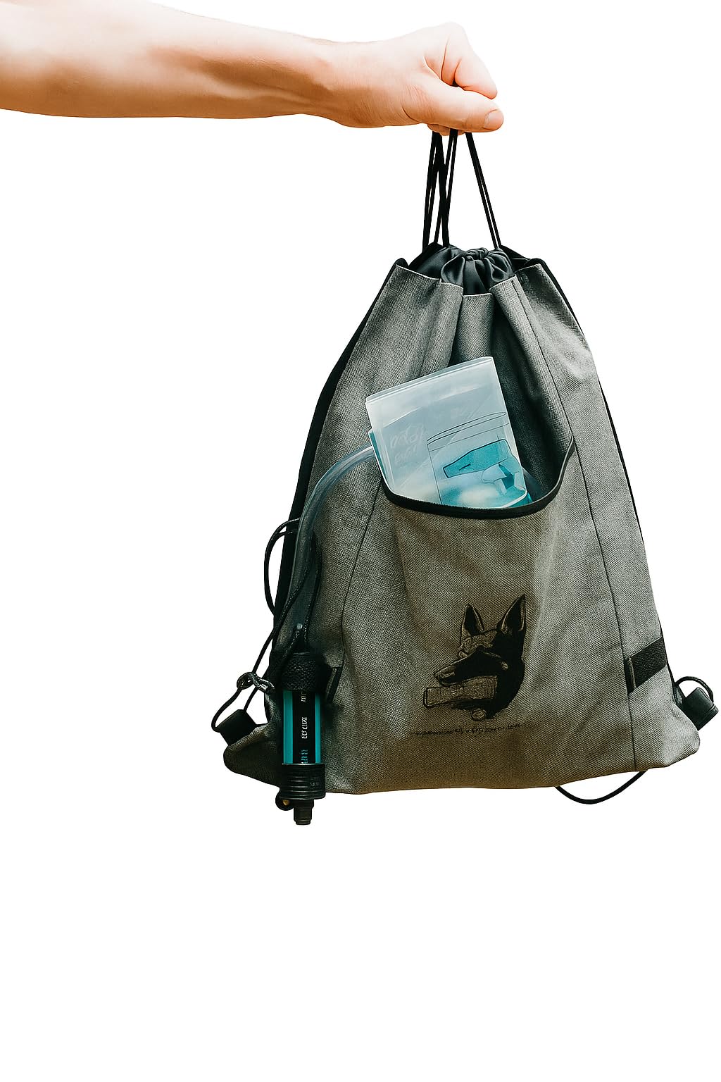 Puribag Pro Kit Gravity Water Filter - Portable 4-in-1 Backpacking, Camping & Emergency Water Filtration System - Hangs Anywhere, Filters Water