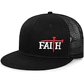 Christian Hats for Men Women - Cross Faith Flat Snapcback Hats - Religious Gifts for Thanksgiving Christmas