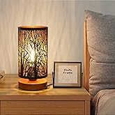 Tingsize Small Industrial Table Lamps Dimmable, Bedside Lamps for Nightstand,End Table Side Desk lamp with Rustic Black Metal Cage Lampshade for Bedroom, Kids Room Living Room 2700K LED Bulb Included