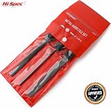 Hi-Spec 3-Piece Metal Hand File Set Flat Round Half-Round 8in/200mm view 7