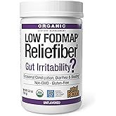 Natural Factors Organic Low FODMAP Reliefiber Powder - Digestive Health Support Supplement with Dietary & Soluble Fiber - Gut Health Support Aids Mild Bloating - Unflavored, 150 g (30 Servings)
