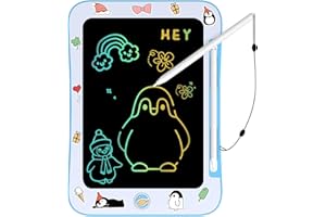Genialba LCD Writing Tablet for Kids, Colorful Screen Drawing Board for 3-7 Year Old Boys & Girls - Educational Toys for Birthday & Christmas (Penguin)