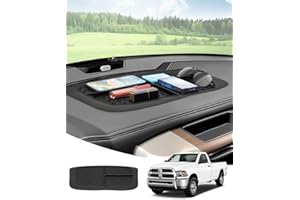 Karltys Ram Dash Mat for 2011-2018 Dodge Ram 1500 2500 3500, Upgraded Silicone Dashboard Mat Liner for Ram 1500 Accessories, Multifunctional Anti Dust Dash Pad for Phones, Keys and More (Black)