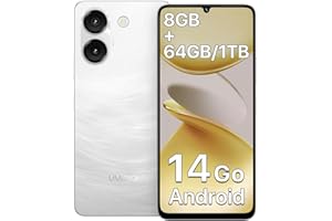 UMIDIGI Note 90A Android Phone, 8+64GB/TF 1TB Expend Octa-Core, Android 14 Go Cell Phone, 4G Dual SIM Card,3.5mm Headphone Ja